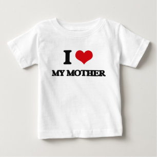 T-shirt Pour Bébé J'aime ma mère