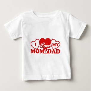 T-shirt Pour Bébé J'aime ma mère et mon père