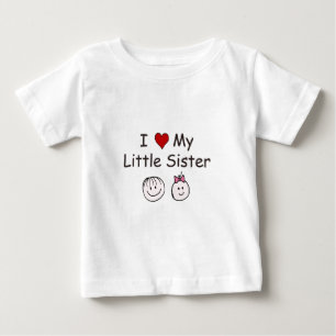 T-shirt Pour Bébé J'aime ma petite soeur !