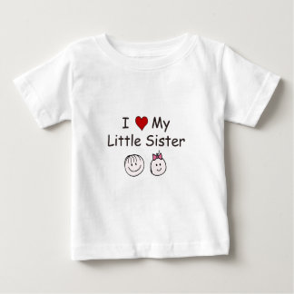 T-shirt Pour Bébé J'Aime Ma Petite Soeur !
