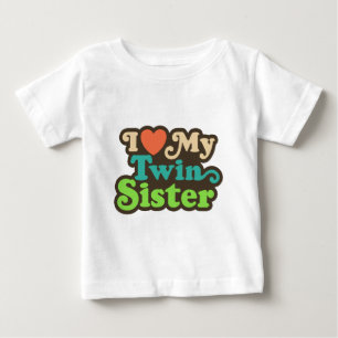 T-shirt Pour Bébé J'Aime Ma Soeur Twin