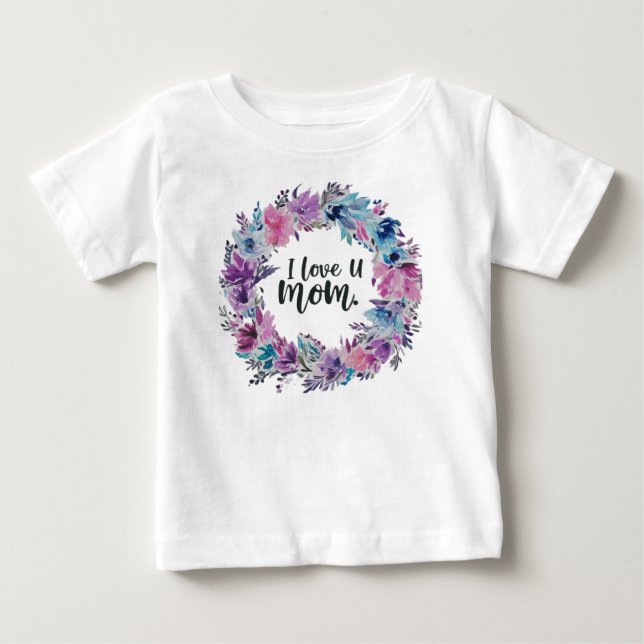 T-shirt Pour Bébé J'aime maman (Devant)