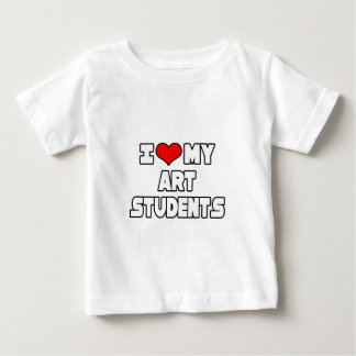 T-shirt Pour Bébé J'aime mes étudiants en art