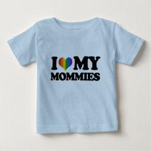 T-shirt Pour Bébé J'aime mes mères