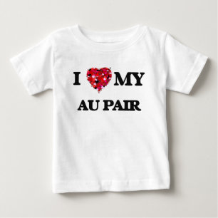 T-shirt Pour Bébé J'aime mes paires d'Au