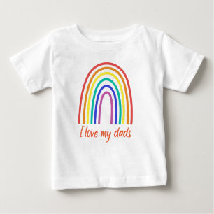 T-shirt Pour Bébé J'aime mes papas