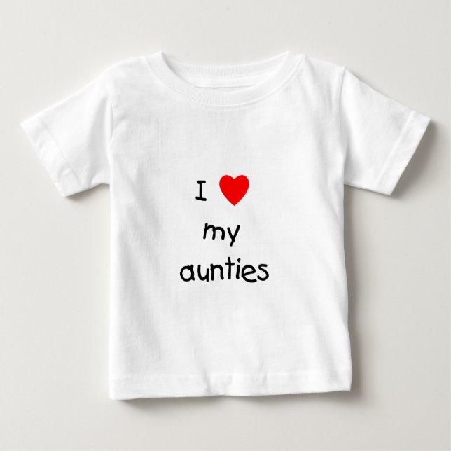 T-shirt Pour Bébé J'aime mes tantes (Devant)
