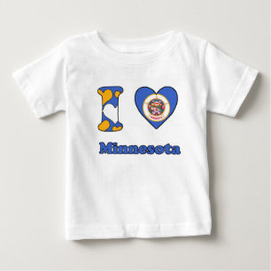 T-shirt Pour Bébé J'aime Minnesota