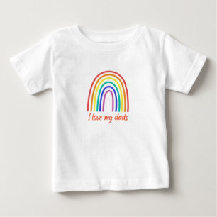 T-shirt Pour Bébé J'aime mon bébé papas