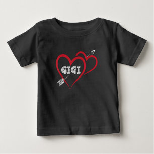 T-shirt Pour Bébé J'aime mon coeur de la Saint Valentin Gigi