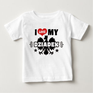 T-shirt Pour Bébé J'Aime Mon Dziadek