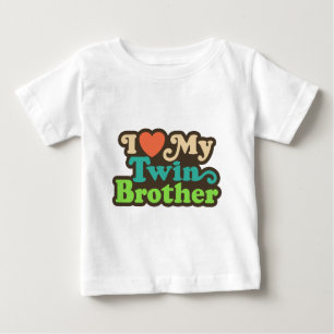 T-shirt Pour Bébé J'Aime Mon Frère Twin
