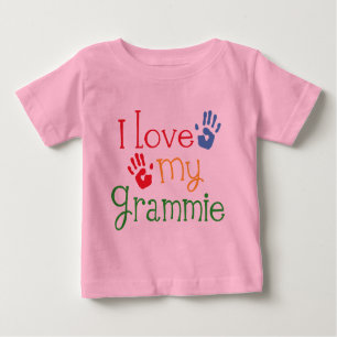 T-shirt Pour Bébé J'aime mon Grammie Handprints