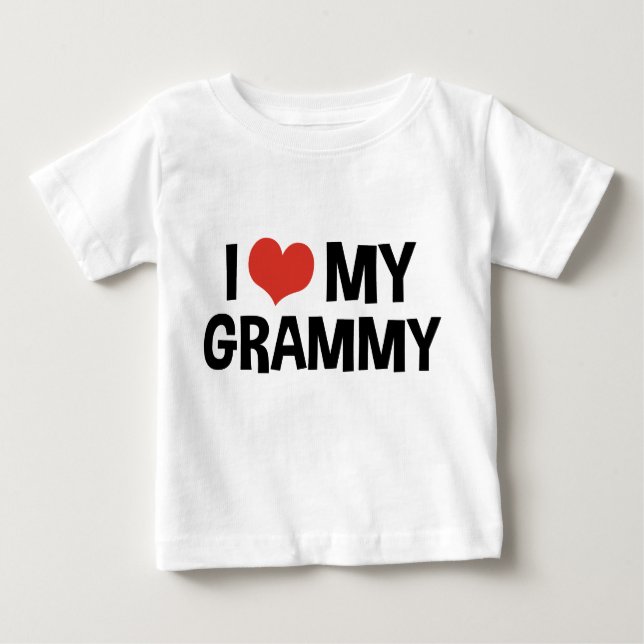 T-shirt Pour Bébé J'Aime Mon Grammy (Devant)