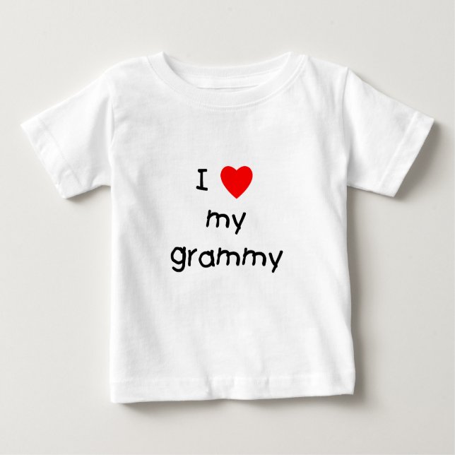 T-shirt Pour Bébé J'aime mon Grammy (Devant)