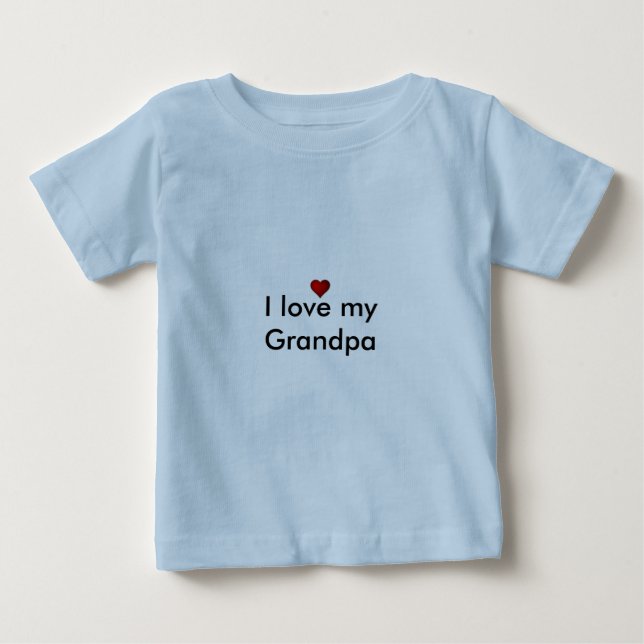 T-shirt Pour Bébé J'aime mon grand-papa (Devant)