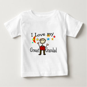 T-shirt Pour Bébé J'aime mon grand papy
