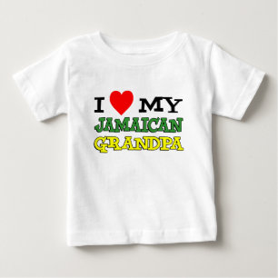 T-shirt Pour Bébé J'aime mon grand-père jamaïcain