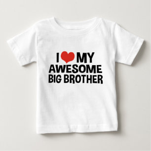 T-shirt Pour Bébé J'Aime Mon Magnifique Grand Frère