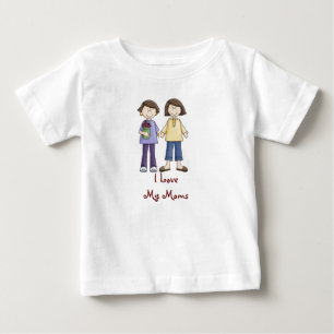 T-shirt Pour Bébé J'aime mon onsie de mamans