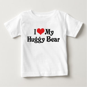 T-shirt Pour Bébé J'Aime Mon Ours Huggy