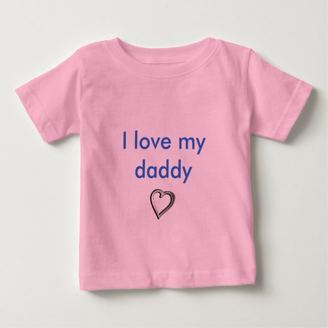 T-shirt Pour Bébé J'aime mon papa (Devant)
