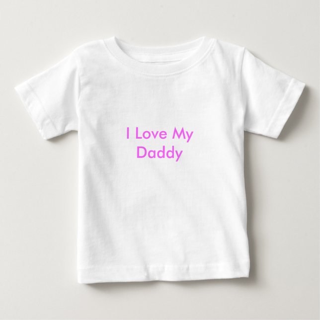 T-shirt Pour Bébé J'aime mon papa (Devant)
