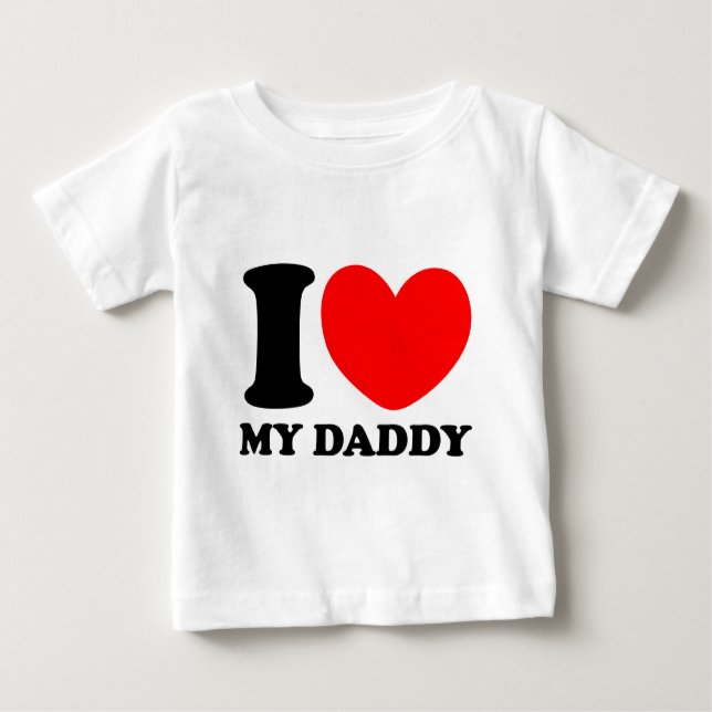T-shirt Pour Bébé J'aime mon papa (Devant)