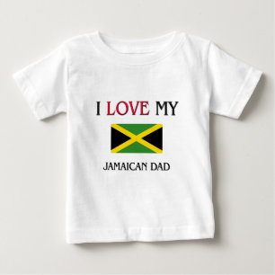 T-shirt Pour Bébé J'aime mon papa jamaïcain