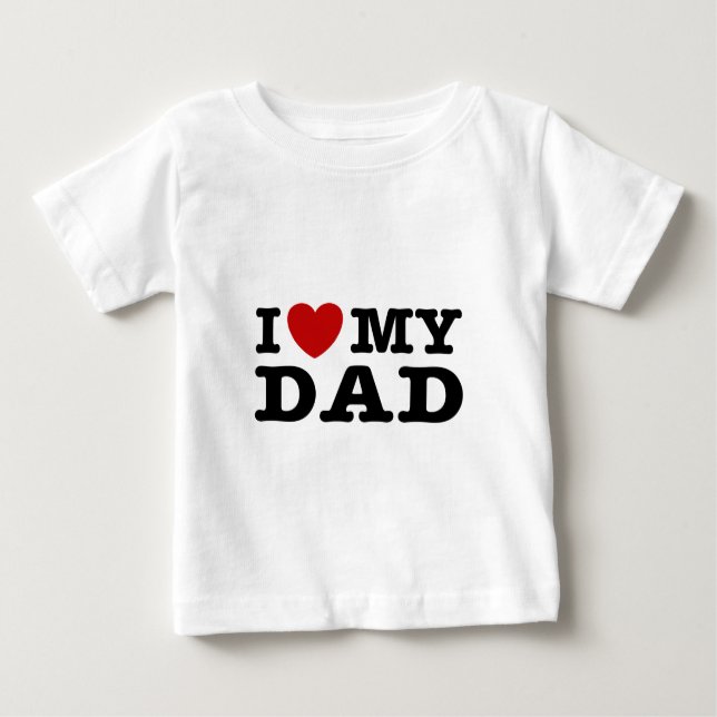 T-shirt Pour Bébé J'aime mon père (Devant)