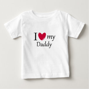 T-shirt Pour Bébé J'aime mon T-shirt de bébé de papa