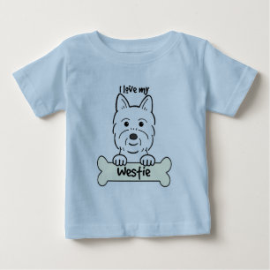 T-shirt Pour Bébé J'aime mon Westie