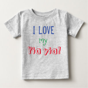 T-shirt Pour Bébé j'aime mon yayia