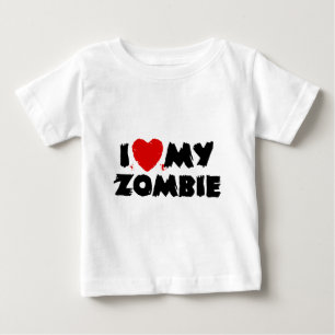 T-shirt Pour Bébé J'Aime Mon Zombie