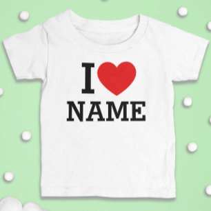 T-shirt Pour Bébé J'aime nom