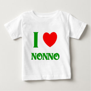T-shirt Pour Bébé J'aime Nonno (le grand-père italien)