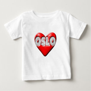 T-shirt Pour Bébé J'aime Oslo Norvège