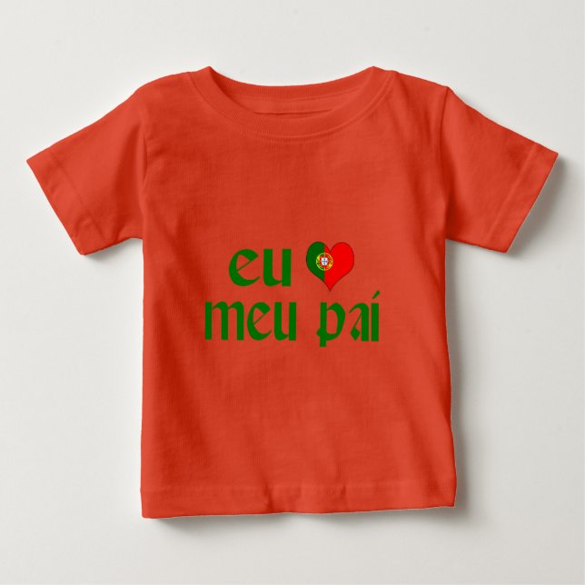 T-shirt Pour Bébé J'aime papa - portugais (Devant)