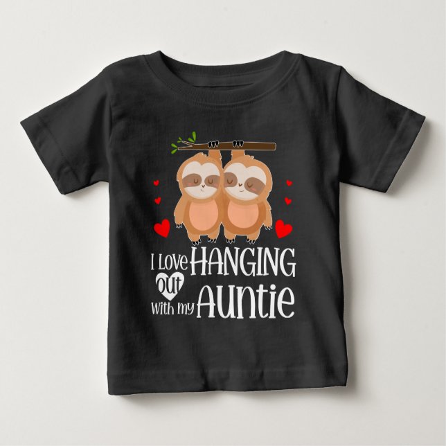 T-shirt Pour Bébé J'aime pincer avec mon (Devant)