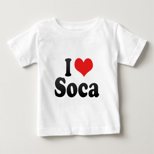T-shirt Pour Bébé J'aime Soca (Devant)
