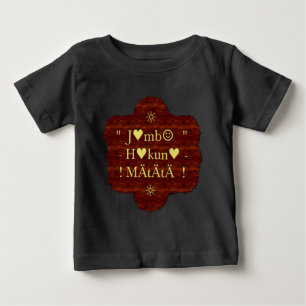 T-shirt Pour Bébé Jambo Hakuna Matata : Art africain Imprimer/Graphi