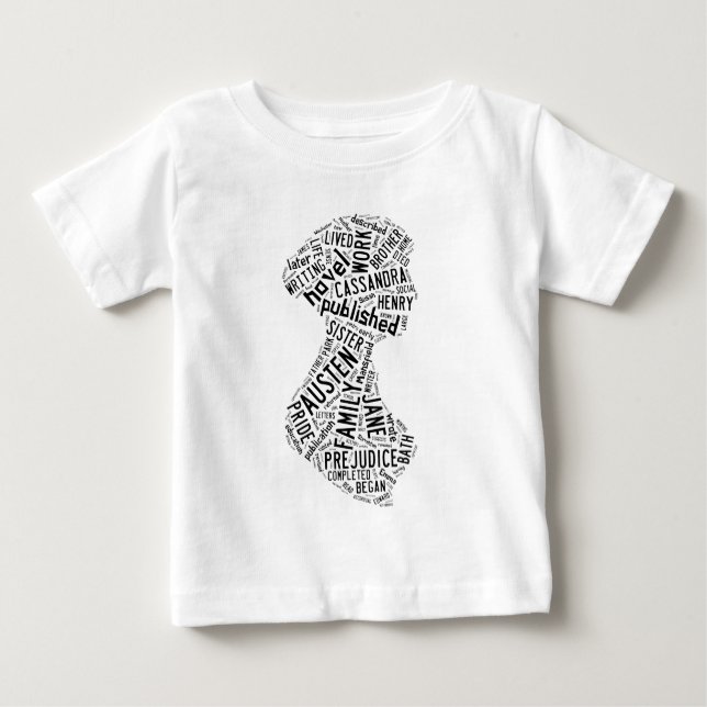 T-shirt Pour Bébé Jane Austen Wordle (Devant)