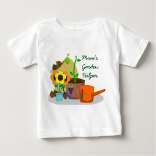 T-shirt Pour Bébé Jardin d'aide à maman mignonne