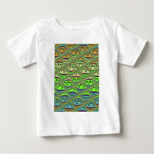 T-shirt Pour Bébé Jardin Éclectique Enchantant À damiers Beauté Flor