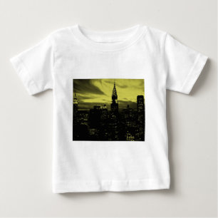 T-shirt Pour Bébé Jaune pointu Noir New York City