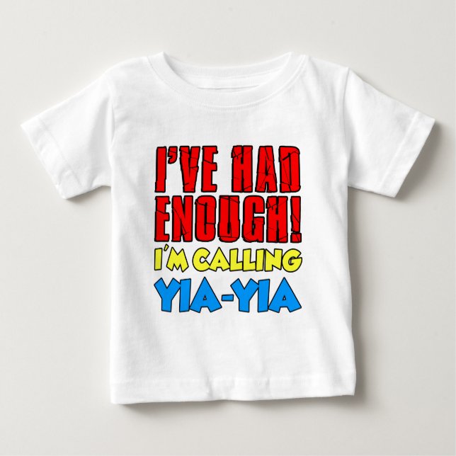 T-shirt Pour Bébé J'Avais Assez Appelé Yia-Yia (Devant)