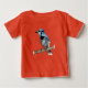 T-shirt Pour Bébé Jay bleu sur la peinture aquarelle à branche (Devant)