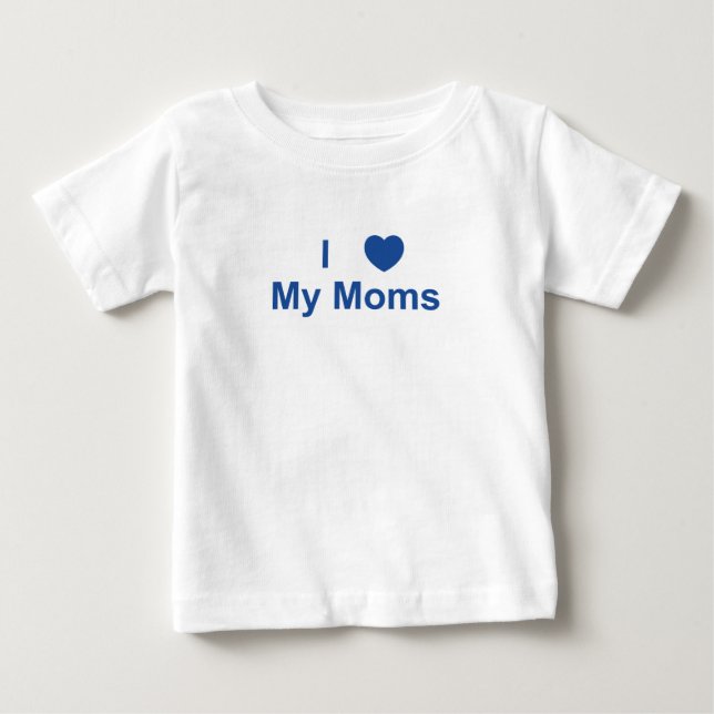 T-shirt Pour Bébé J'Coeur Mes Moms (Devant)