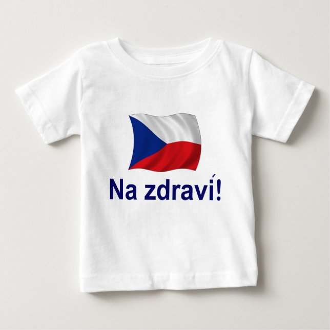 T-shirt Pour Bébé Jdravi tchèque de Na ! (Devant)