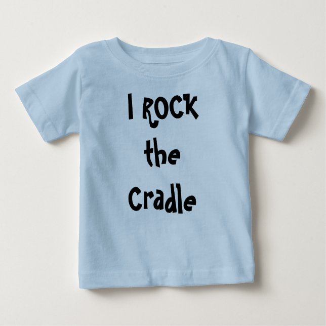 T-shirt Pour Bébé JE BASCULE le berceau (Devant)